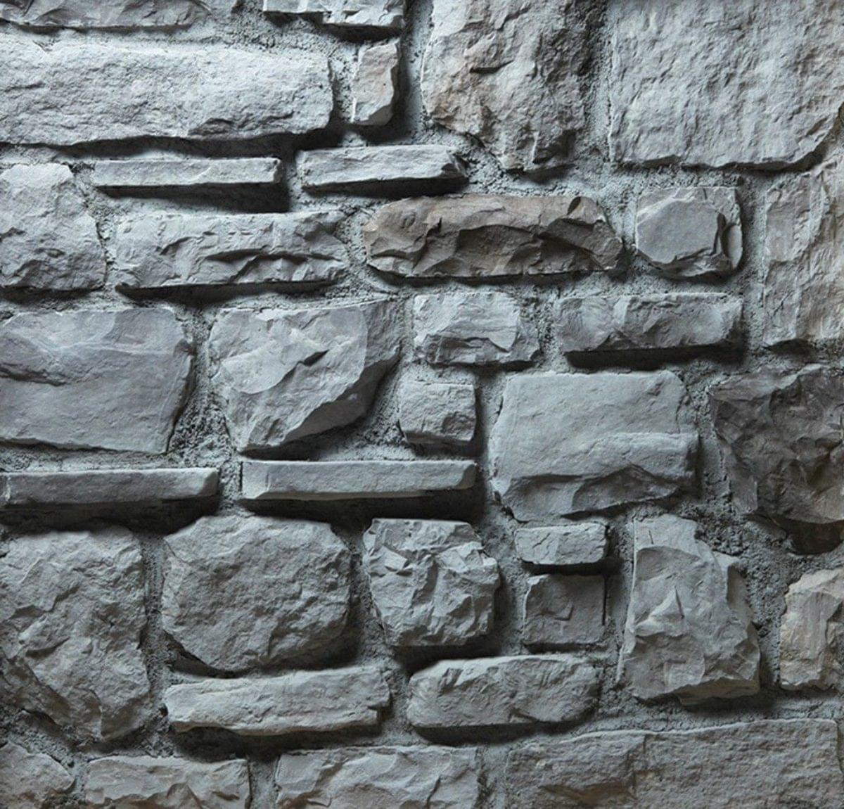 Atacama Ceniza dekoratif taş modeli, gri-kül rengi doğal taş duvar kaplama detayı, iç ve dış mekanlar için hafif kültür taşı örneği, dekoratif duvar taşları.