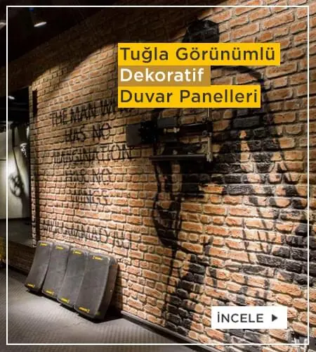 Dekoratif Polyester Tuğla Desenli Duvar Panel Modelleri