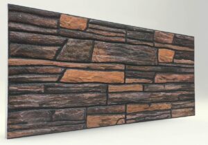 Sarı Kırma Taş Desenli Strafor Duvar Paneli