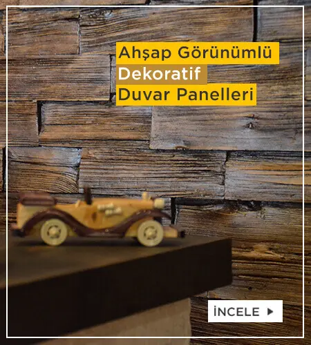 Ahşap Desenli Fiber Panel Kaplama Modeli