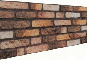 Kahve Sarı Tuğla Desenli Strafor Duvar Paneli