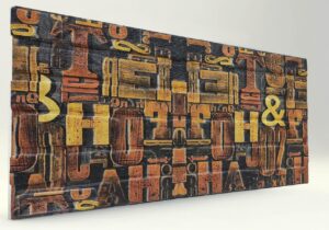 3D Text Tuğla Desenli Strafor Duvar Paneli