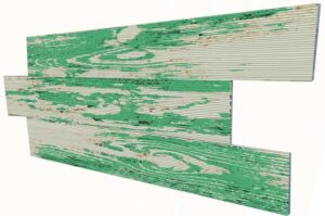 Eskitme Yeşil İnce Ahşap Desenli Strafor Duvar Paneli