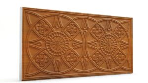 Güneş Koyu Kahve Oymalı Ahşap Panel