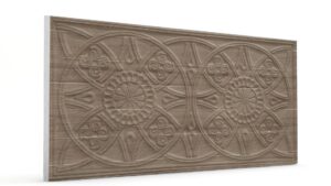 Güneş Sütlü Kahve Oymalı Ahşap Panel