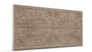 Yıldız Sütlü Kahve Oymalı Ahşap Panel