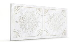 Yıldız İnci Beyaz Oymalı Mermer Panel